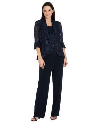 Petite Top, Jacket & Pants, 3-Piece Set
