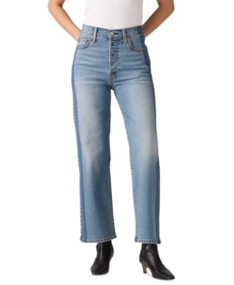Women's Ribcage High-Rise Straight Ankle Jeans