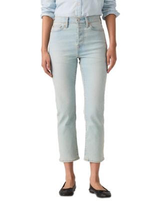 Women's Wedgie Straight-Leg High-Rise Cropped Jeans
