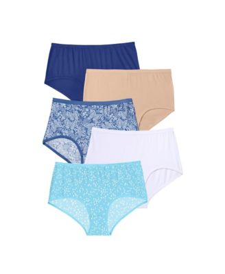 Women's Full Coverage Stretch Cotton Brief 5 Pack