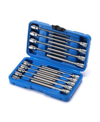 Hex Bit Socket Set 3/8 Drive SAE Metric CR-V S2 Steel