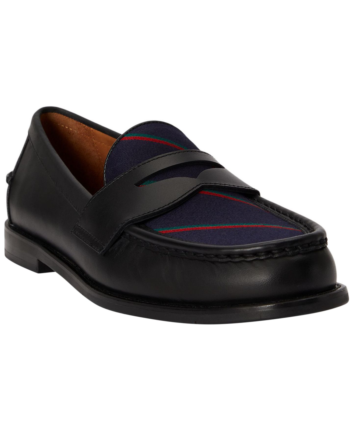 Мужские туфли Polo Ralph Lauren Alston's Leather Elongated Penny, цвет: Чёрный — фото 1