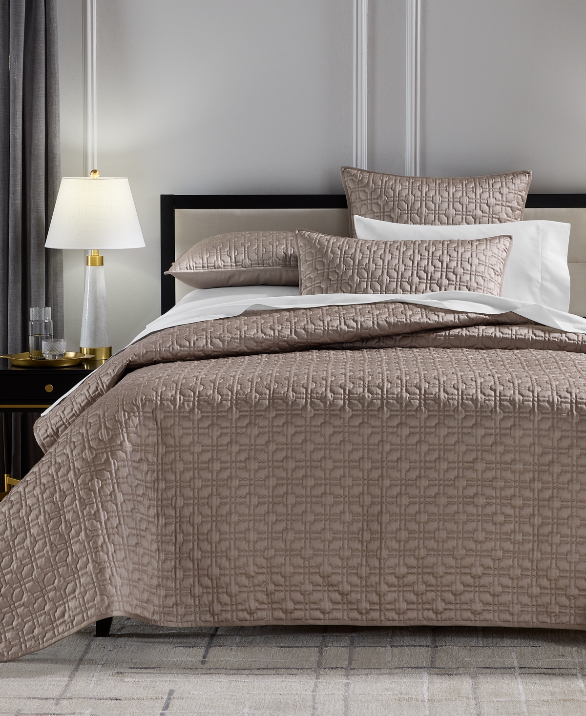 Hotel Collection Porto Quilted 3-Piece Coverlet Set, King, Macy's Exclusive
