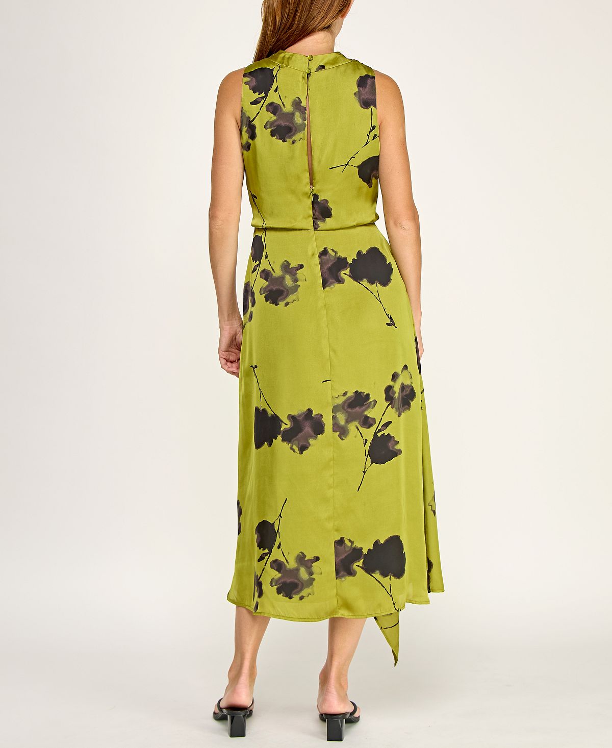 ROW A Juniors' Cowl Neck Asymmetric Midi Dress view 5 — MAYCSS fashion products