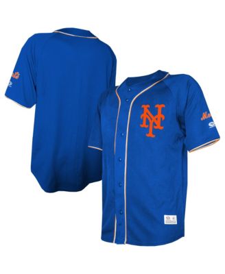 Men's Royal New York Mets Team Color Full-Button Fashion Jersey