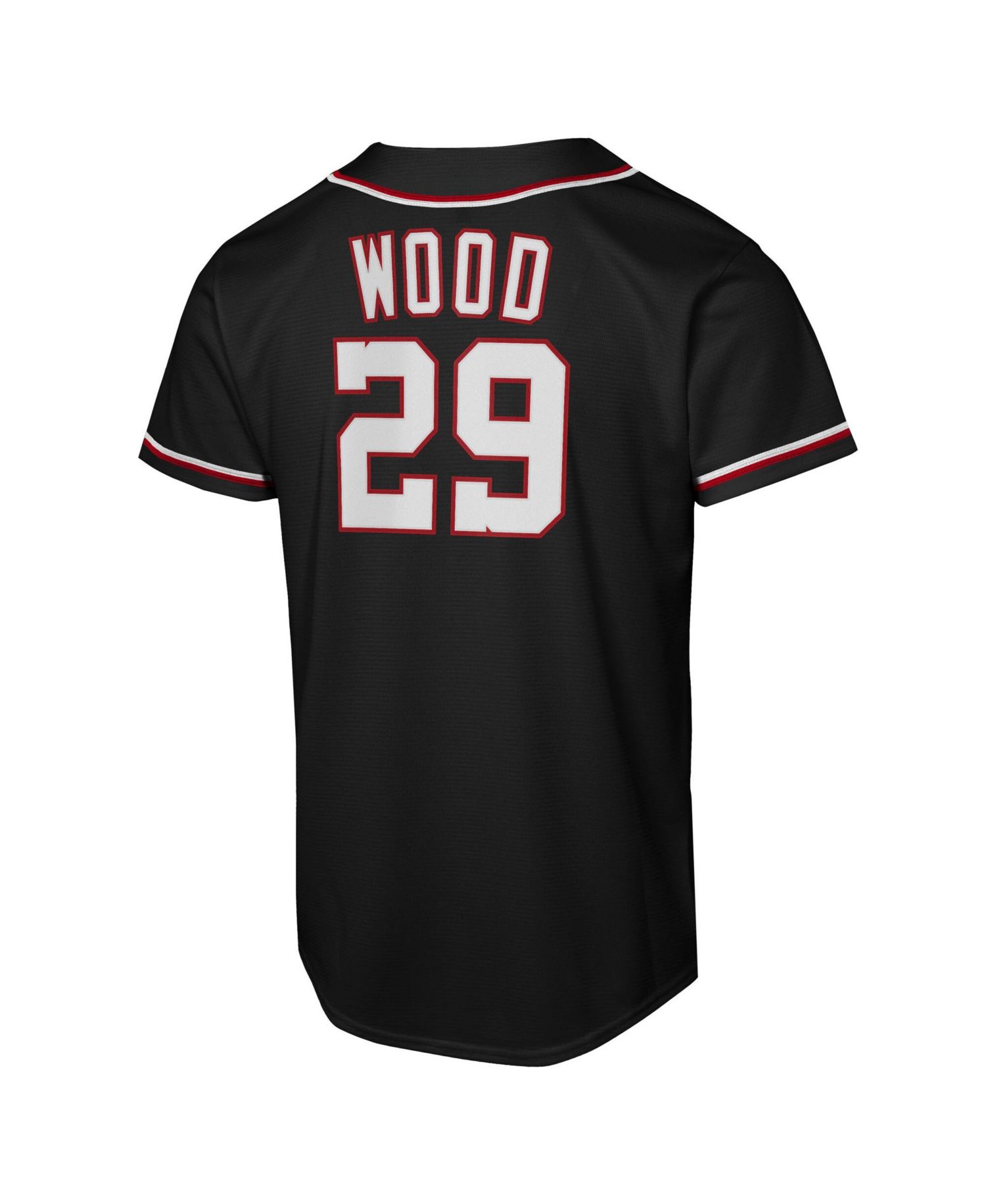 Big Boys and Girls James Wood Black Washington Nationals Fashion Replica Player Jersey