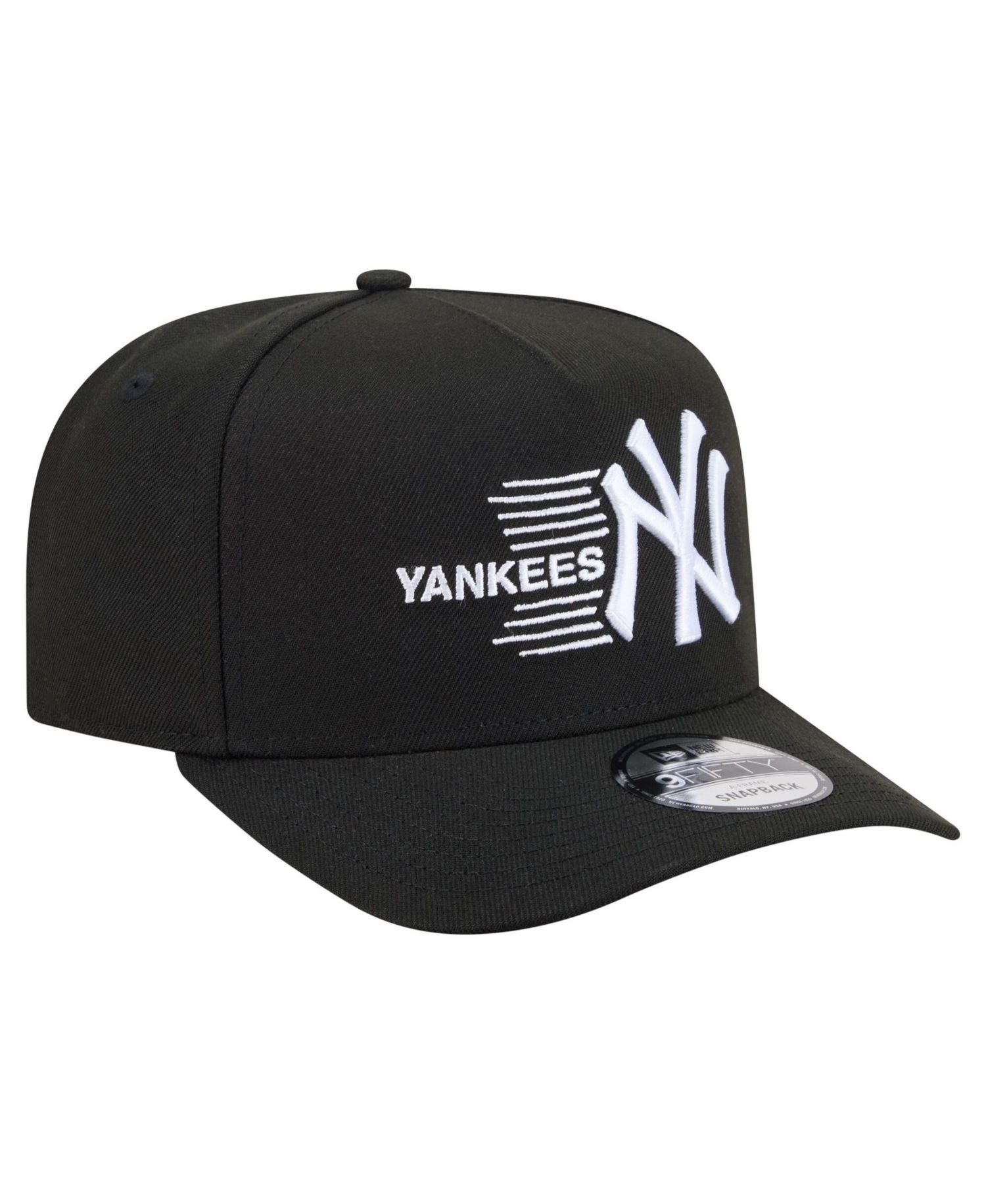 Men's Black New York Yankees Motion A-Frame 9FIFTY Snapback Hat
