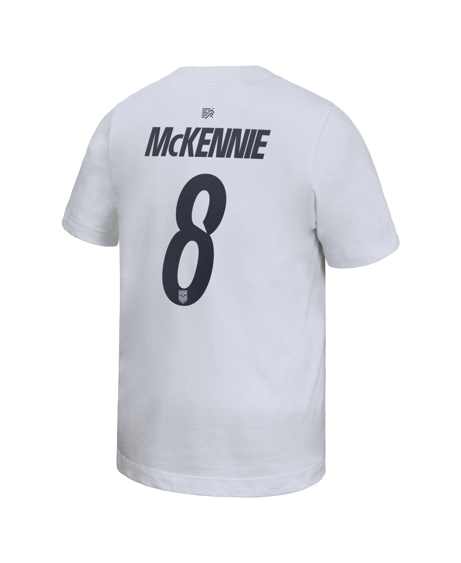 Big Boys and Girls Weston McKennie White USMNT Home Player Name & Number T-Shirt