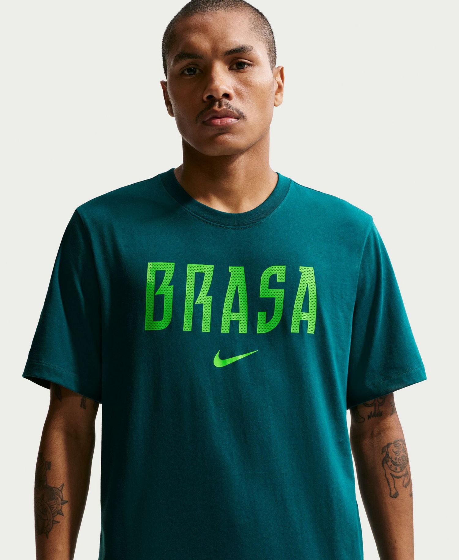 Men's Green Brazil National Team Wordmark T-Shirt