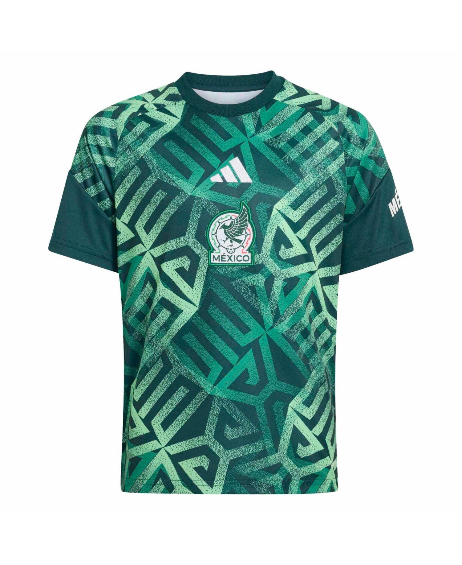Big Boys and Girls Green Mexico National Team 2026 Pre-MatchJersey