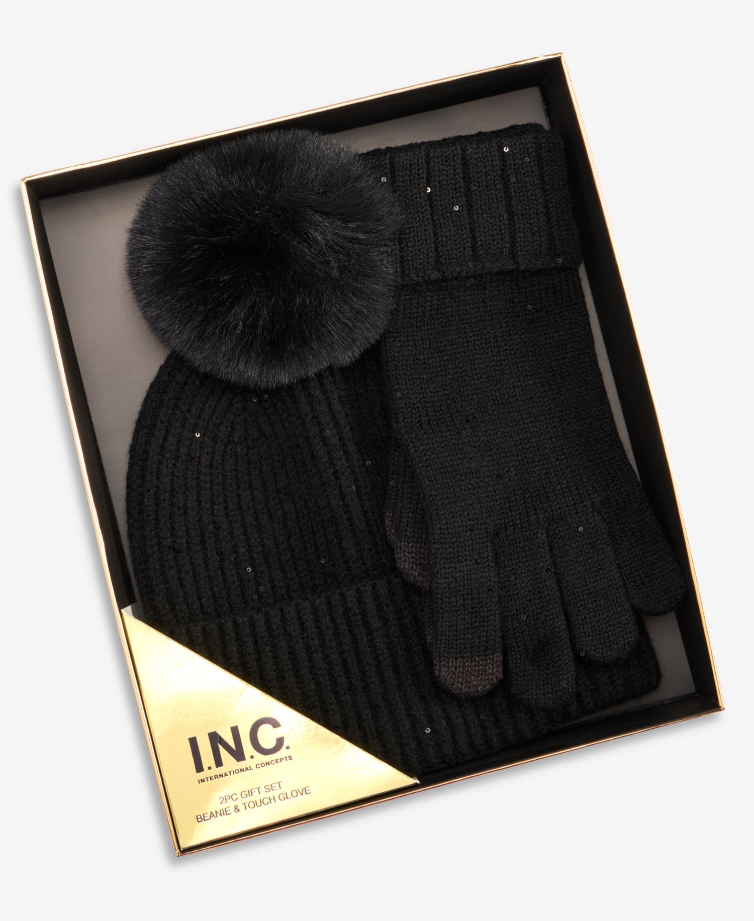 Women's Sequin Beanie and Touch Glove Gift Set