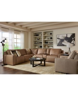 Aspen Leather Sectional Collection