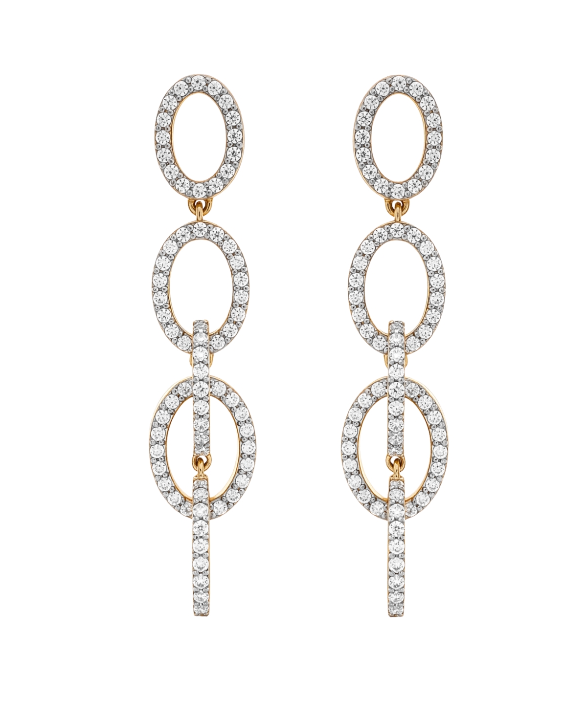 Wrapped in Love Diamond Oval Link Earrings (1 ct. t.w.) in 14k Yellow Gold