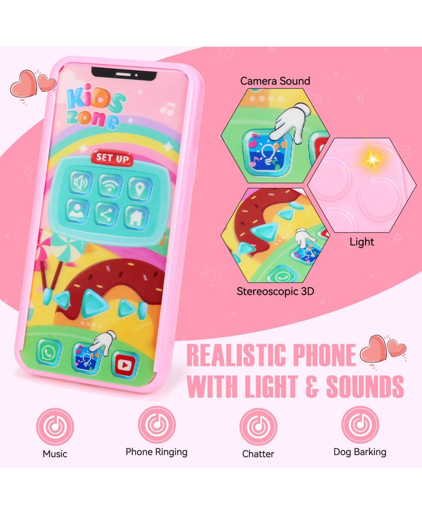 Детский игровой набор GNUADZ Minnie Mouse Princess Makeup 12-Piece Playset, Ages 3+, цвет: Розовый — фото 4