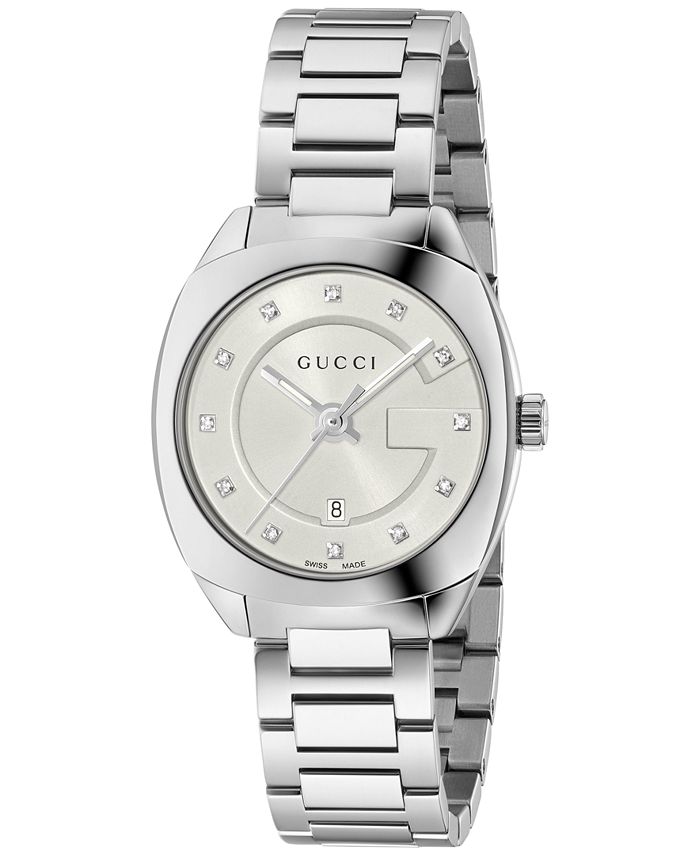 skab tweet Opfattelse Gucci Women's GG2570 Swiss Diamond Accent Stainless Steel Bracelet Watch  29mm YA142504 & Reviews - All Fine Jewelry - Jewelry & Watches - Macy's