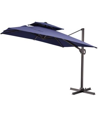 Outdoor Patio Double Top  Aluminum Cantilever Umbrella