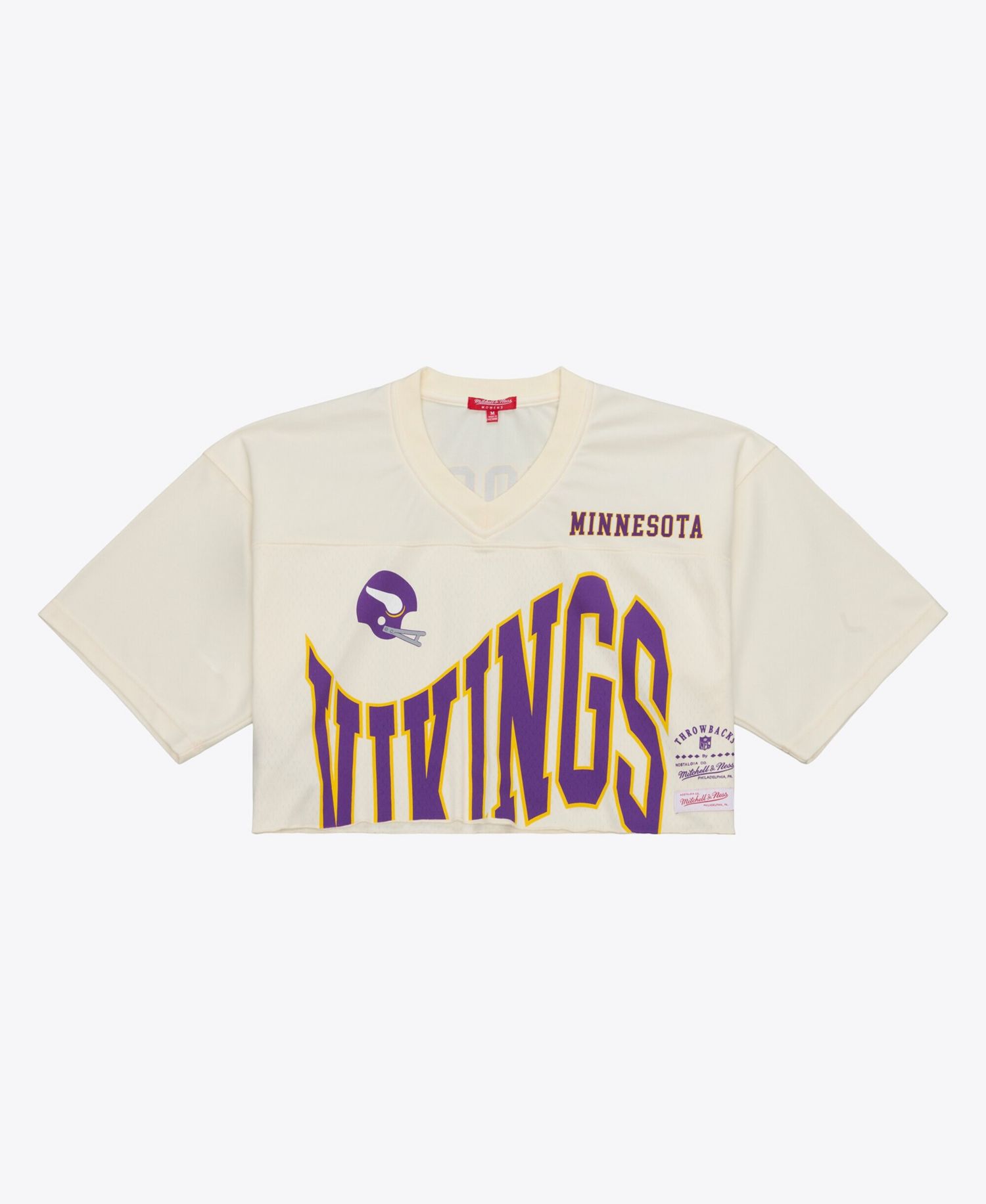 Women's Randy Moss Cream Minnesota Vikings Retired Player Cropped Fashion Jersey