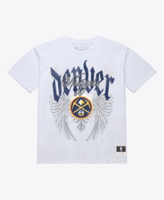 Men's White Denver Nuggets Old English Classic T-Shirt