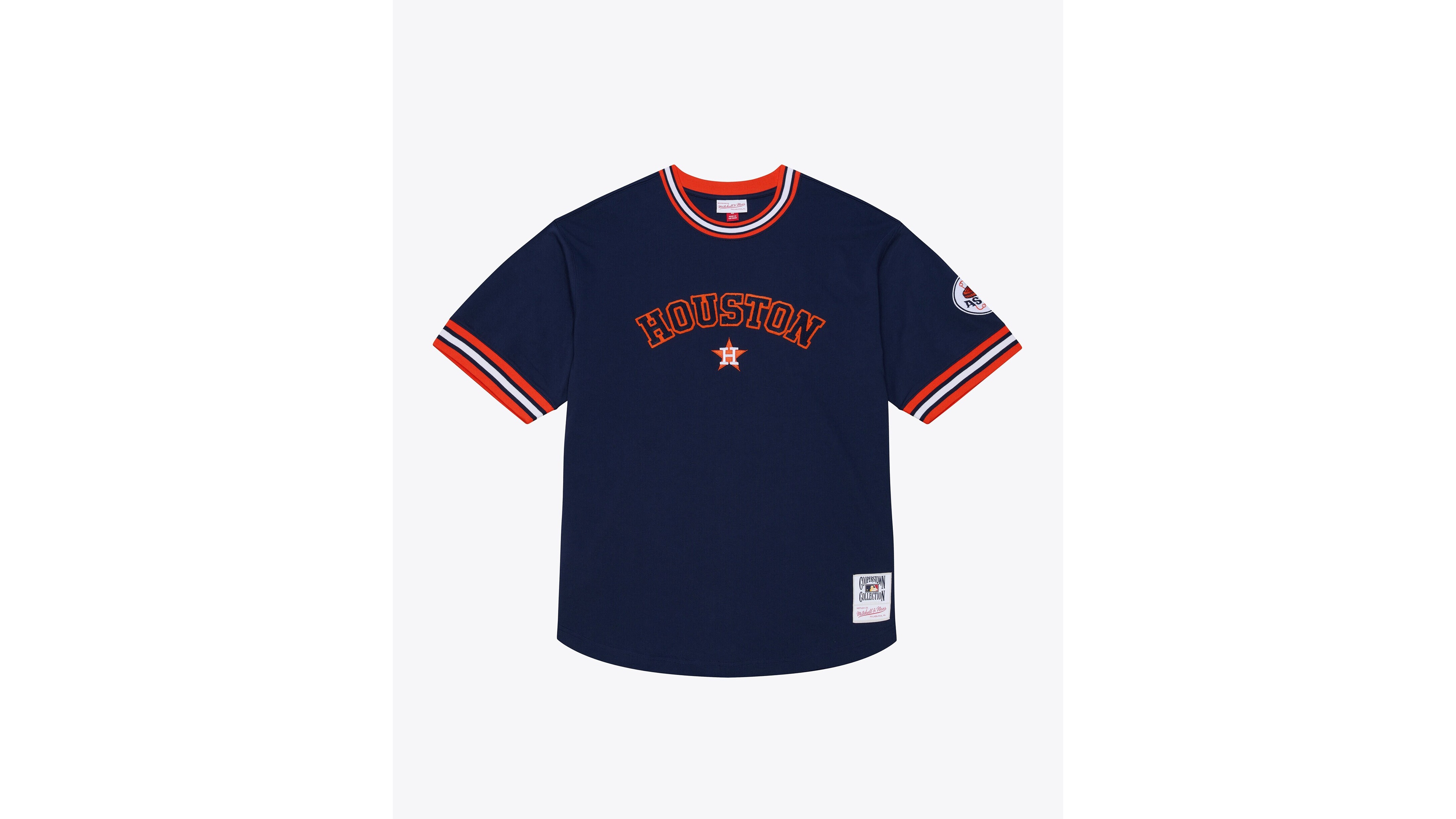 Mitchell & Ness Men's Navy Houston Astros Wild Pitch Ringer T-Shirt