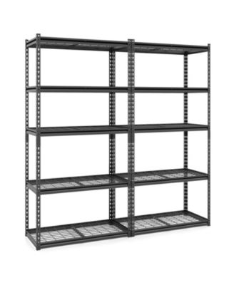 5-Tier Heavy-Duty Metal Wire Shelving Unit, Set of 2