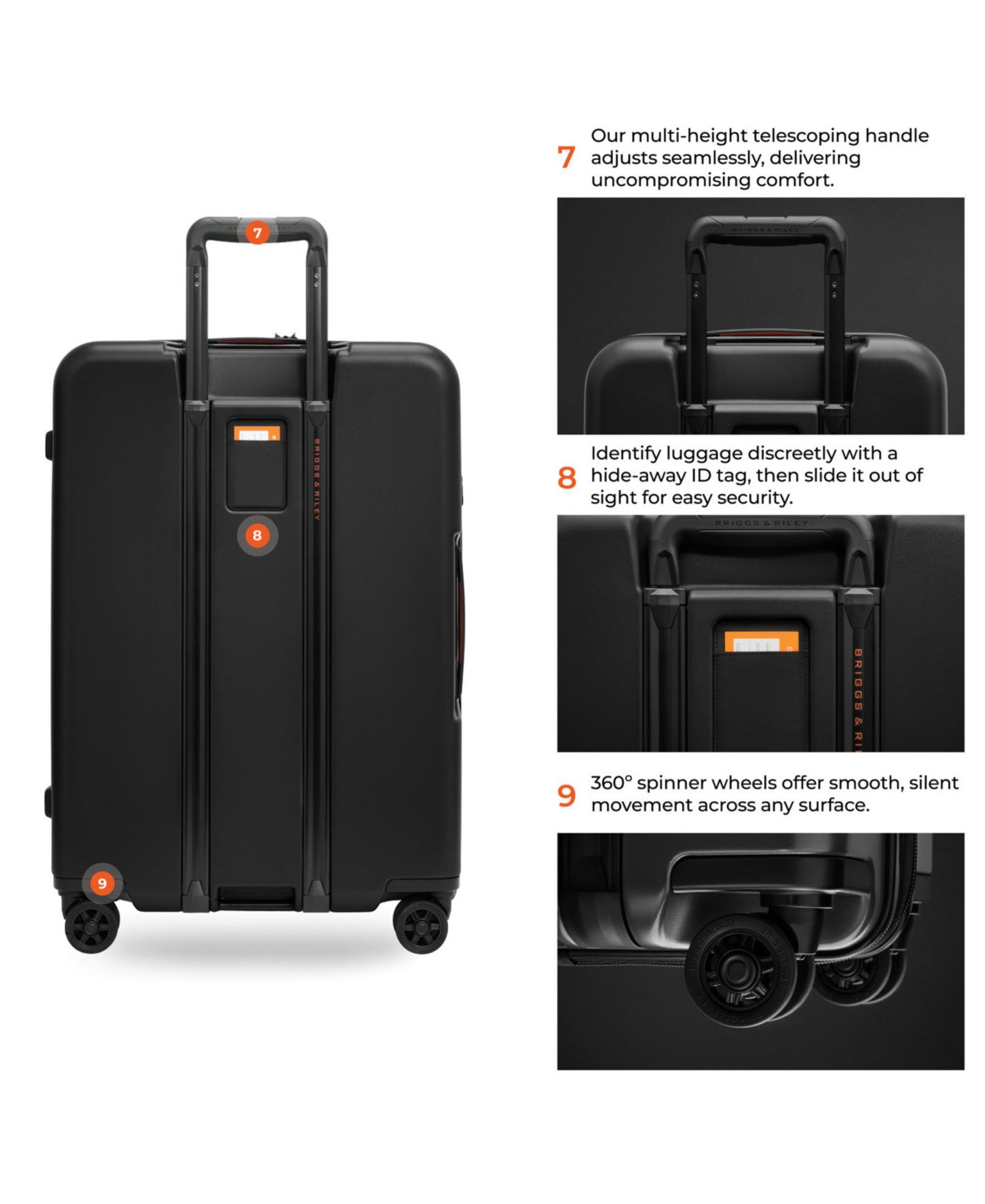 Чемодан Briggs & Riley ZDX Medium Hardside Expandable Spinner, цвет: Чёрный — фото 10