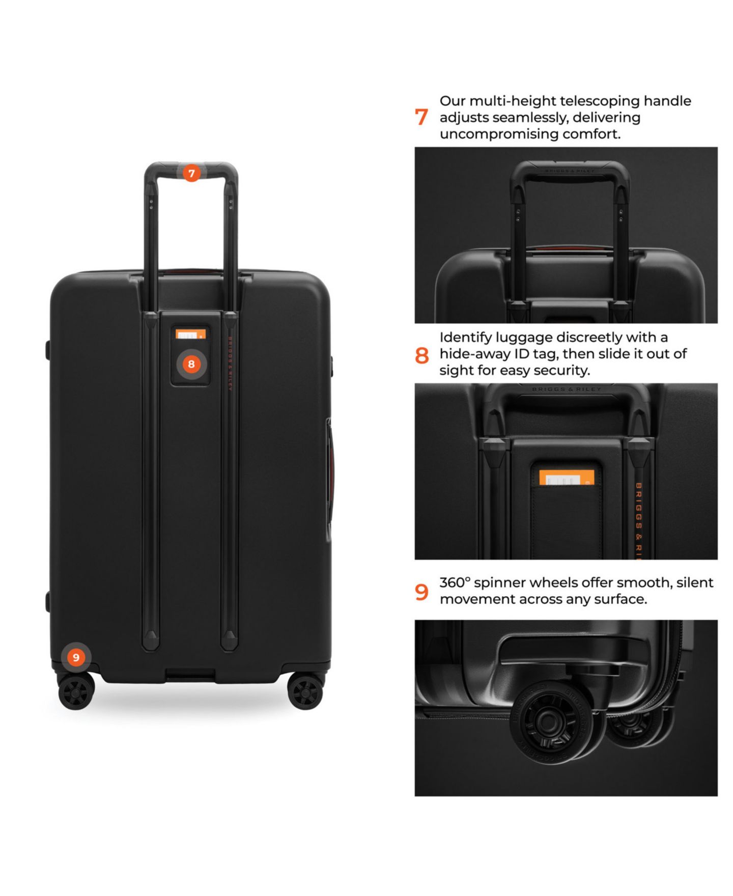 Чемодан Briggs & Riley ZDX Large Hardside Expandable Spinner, цвет: Чёрный — фото 10