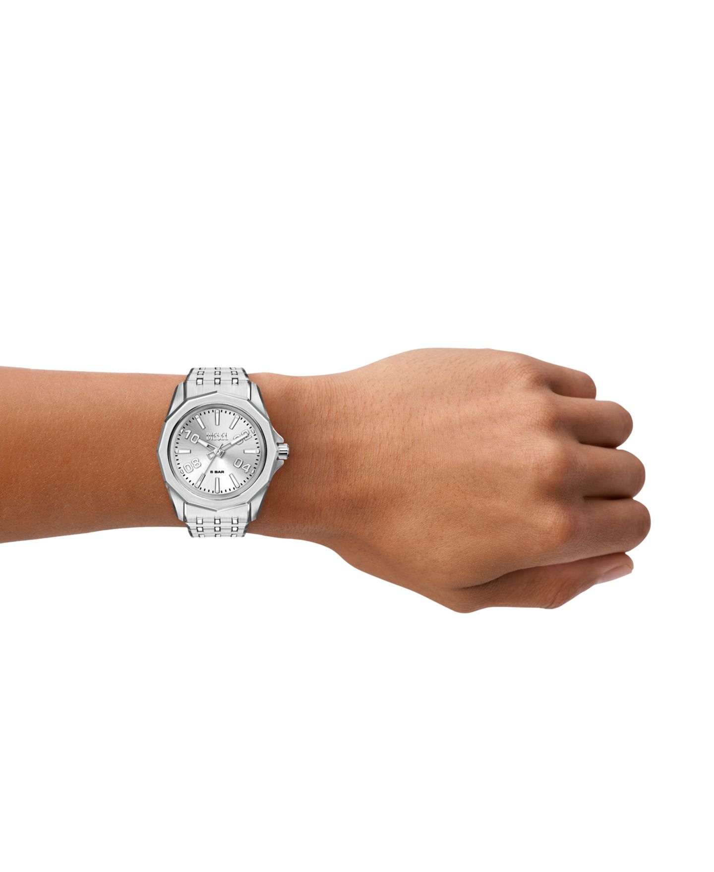 Мужские часы Diesel Stinger Quartz Silver Stainless Steel 44mm — фото 7