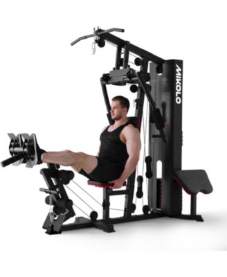 Home Gym Station with 150LB Weight Stack, Multi-Function Exercise Equipment for Full Body Training