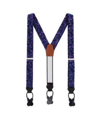 Men's Christian the Romantic Brocade Silk Button End Suspenders