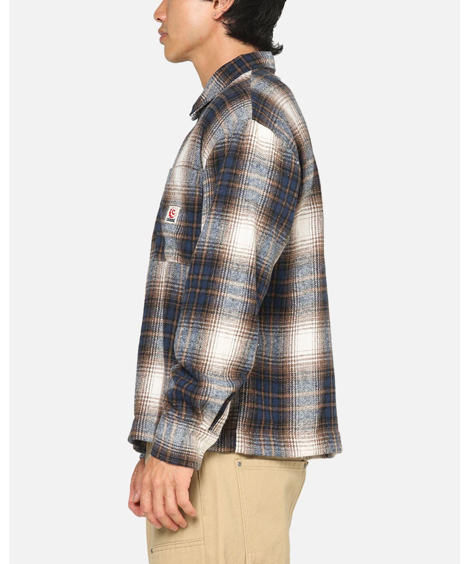 Men's Ombre Zip Up Long Sleeve Shirt