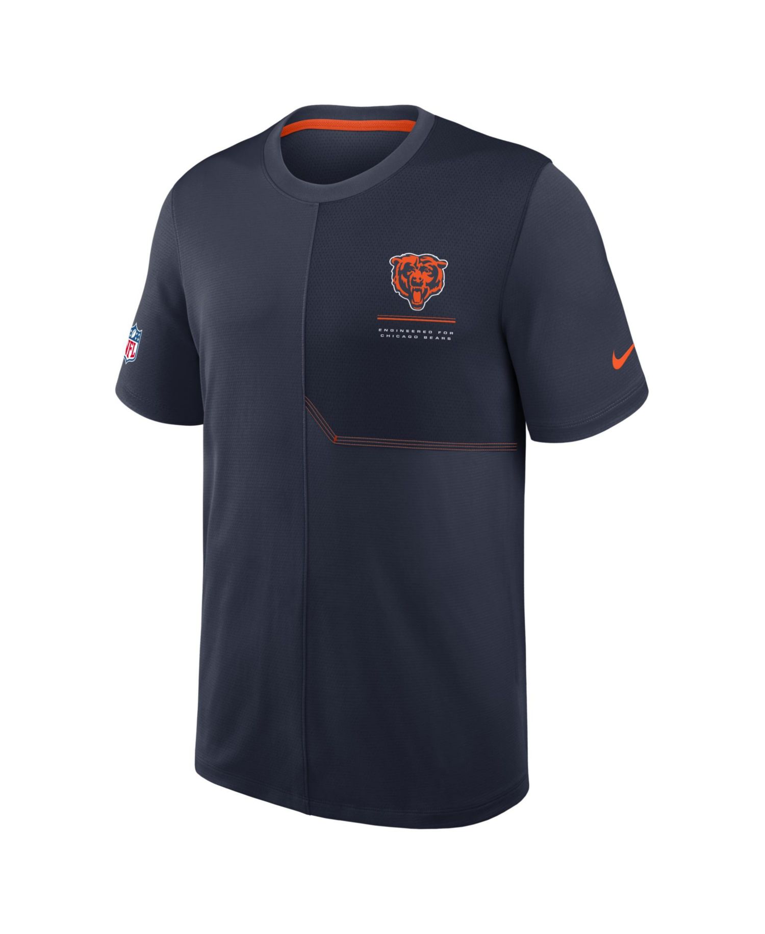Men's Navy Chicago Bears Sideline UV Dri-FIT Coaches T-Shirt