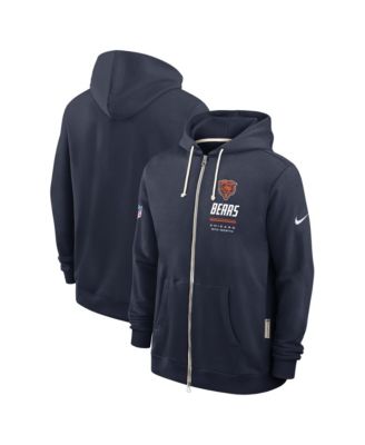 Men's Navy Chicago Bears Sideline Standard Issue Dri-FIT Full-Zip Hoodie