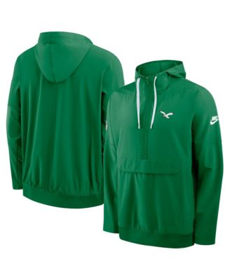 Men's Kelly Green Philadelphia Eagles Alt Anorak Half-Zip Hooded Jacket