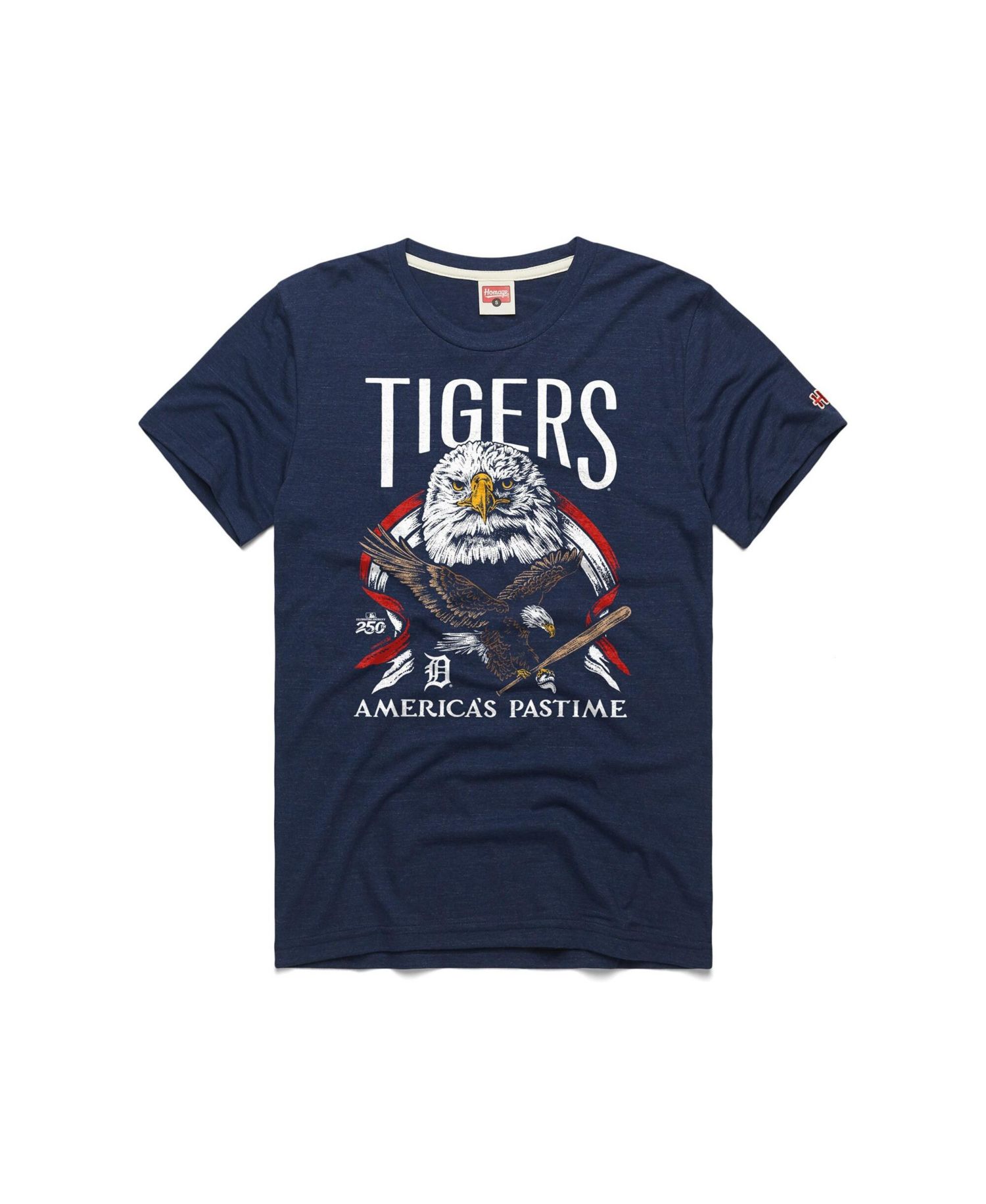 Men's Navy Detroit Tigers America's Pastime Tri-Blend T-Shirt