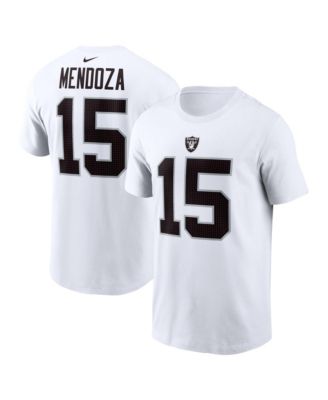 Men's Fernando Mendoza White Las Vegas Raiders Name & Number T-Shirt