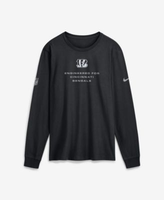 Men's Black Cincinnati Bengals Sideline Bold Arch Star Dri-FIT Long Sleeve T-Shirt