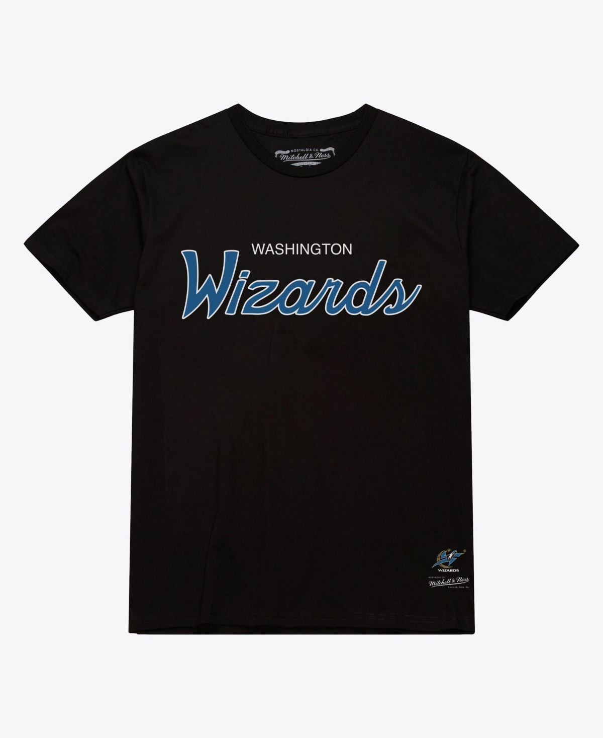 Mitchell & Ness Men's Black Washington Wizards Vintage Wordmark T-Shirt - Black