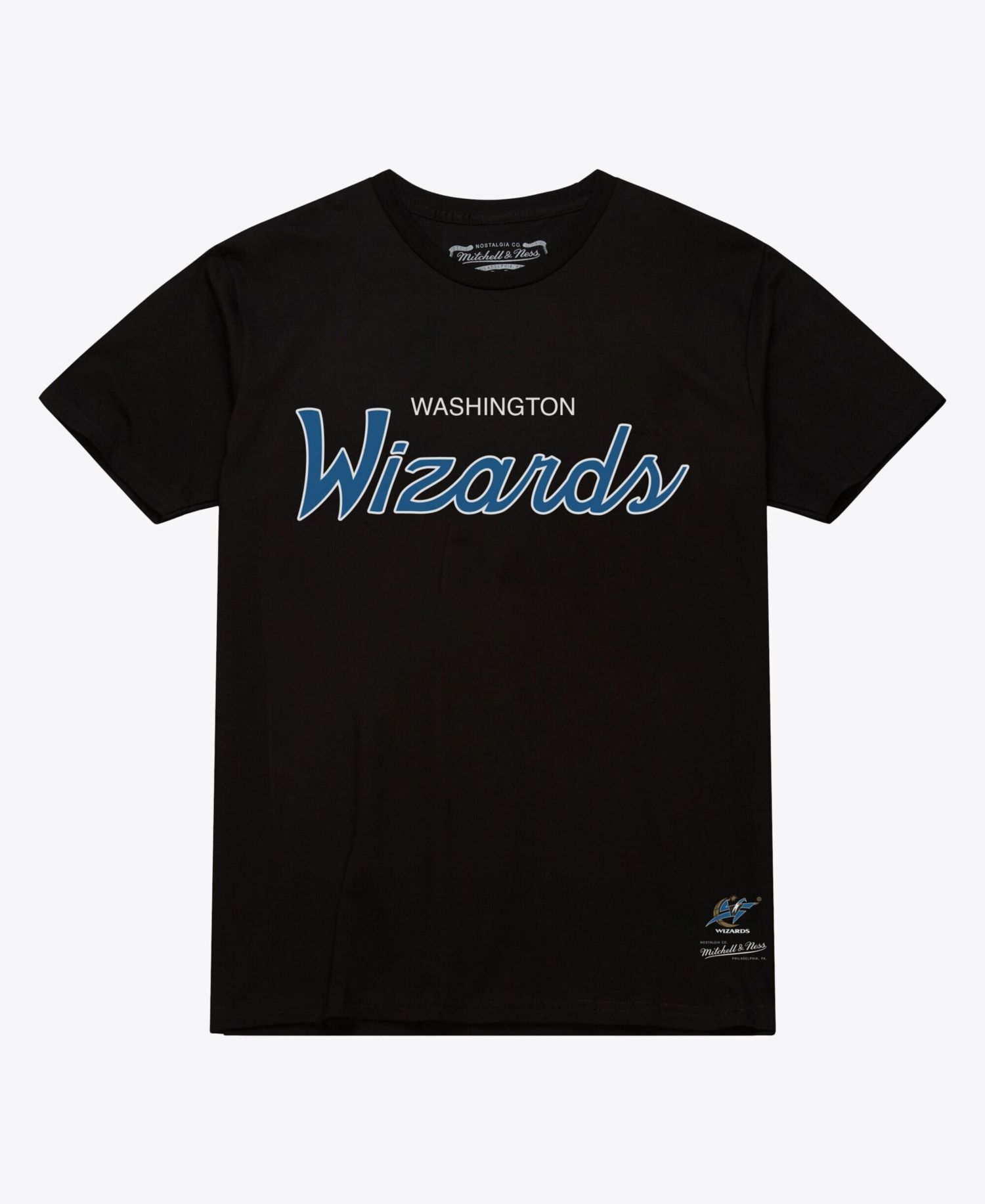 Men's Black Washington Wizards Vintage Wordmark T-Shirt