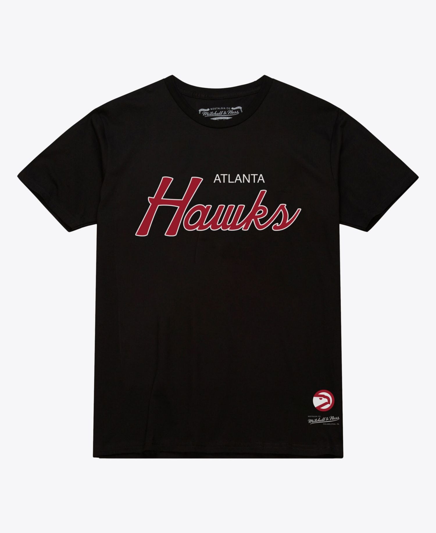 Men's Black Atlanta Hawks Vintage Wordmark T-Shirt