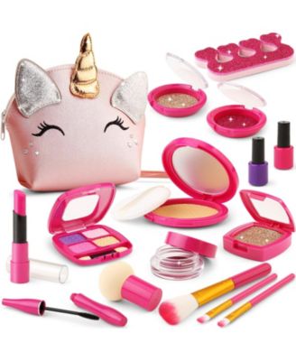 Pretend Makeup Kit Birthday Gift Girl Play Set Purse Accessories