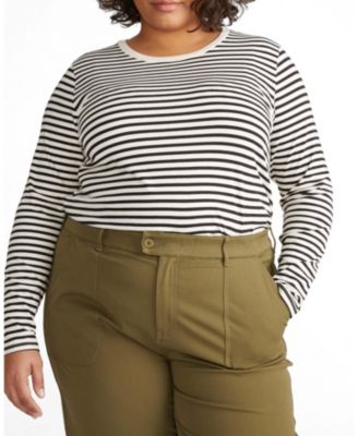Plus Size Long Sleeve Women's Tee Rex