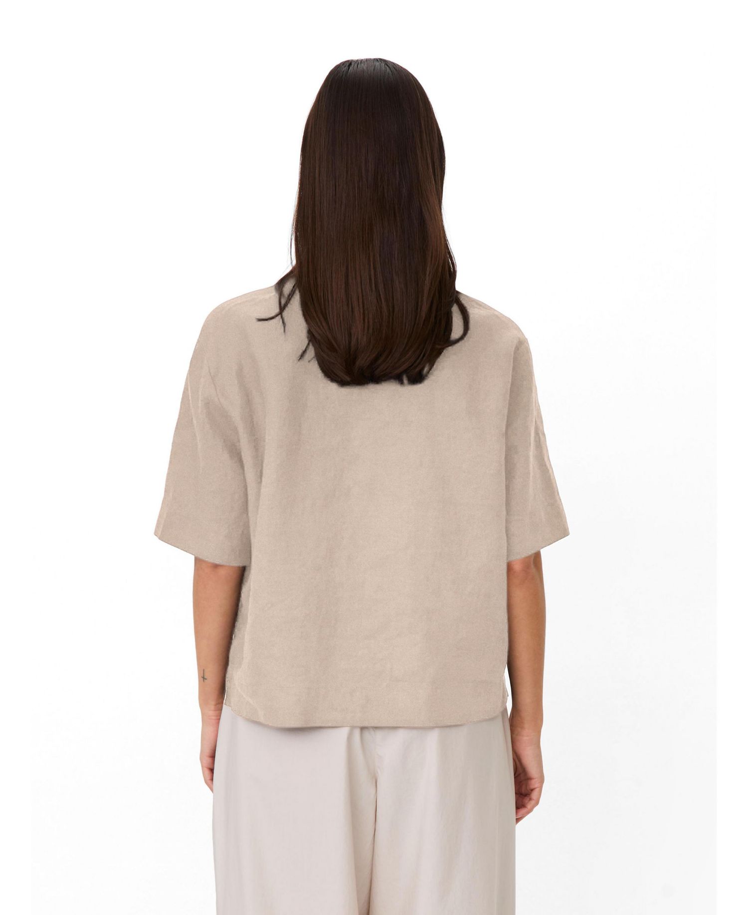 Women's Madolorea Linen Short Sleeve Tunic Top