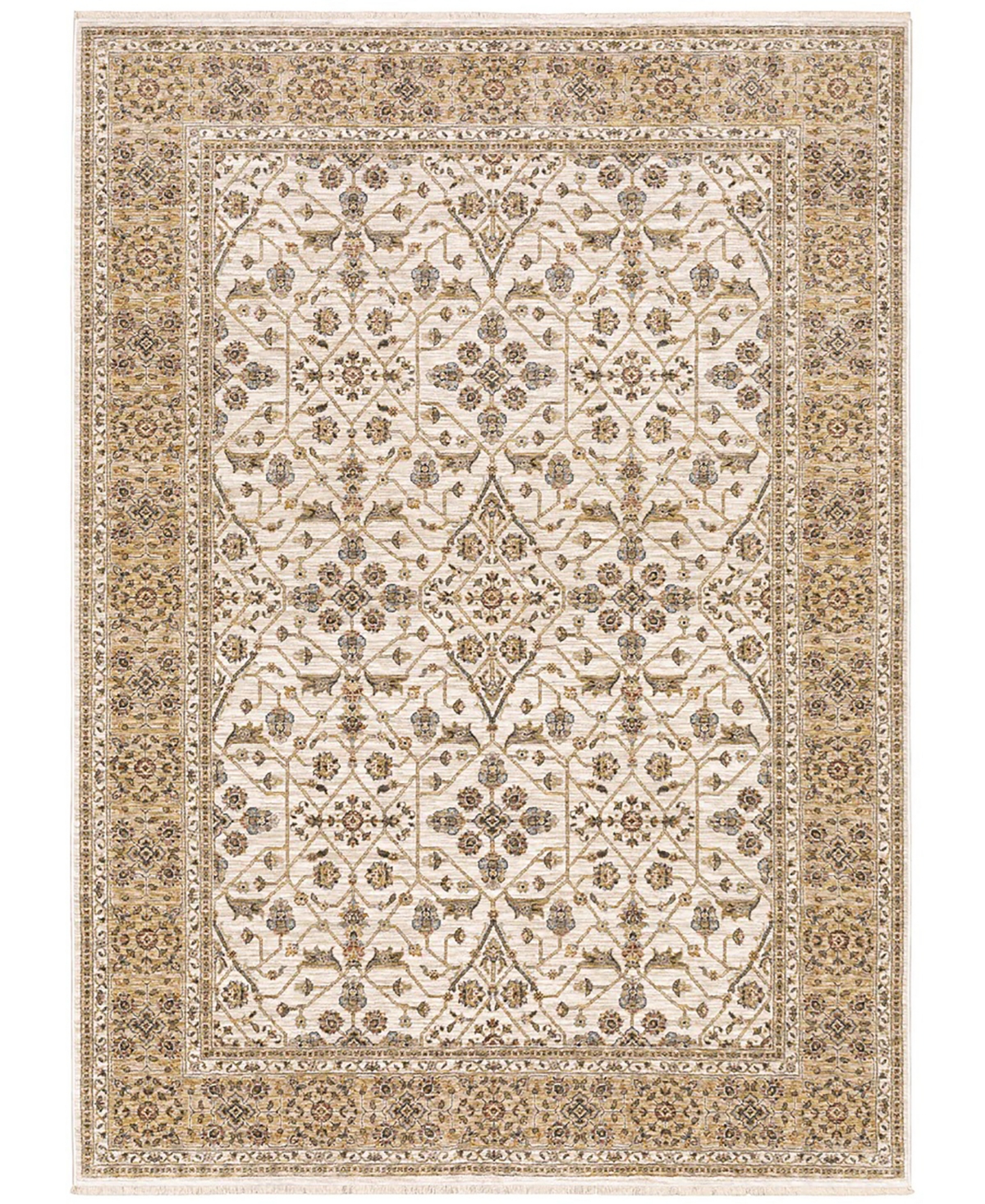 Oriental Weavers Maharaja 1J Ivory and Gold 3'3" x 5' Area Rug