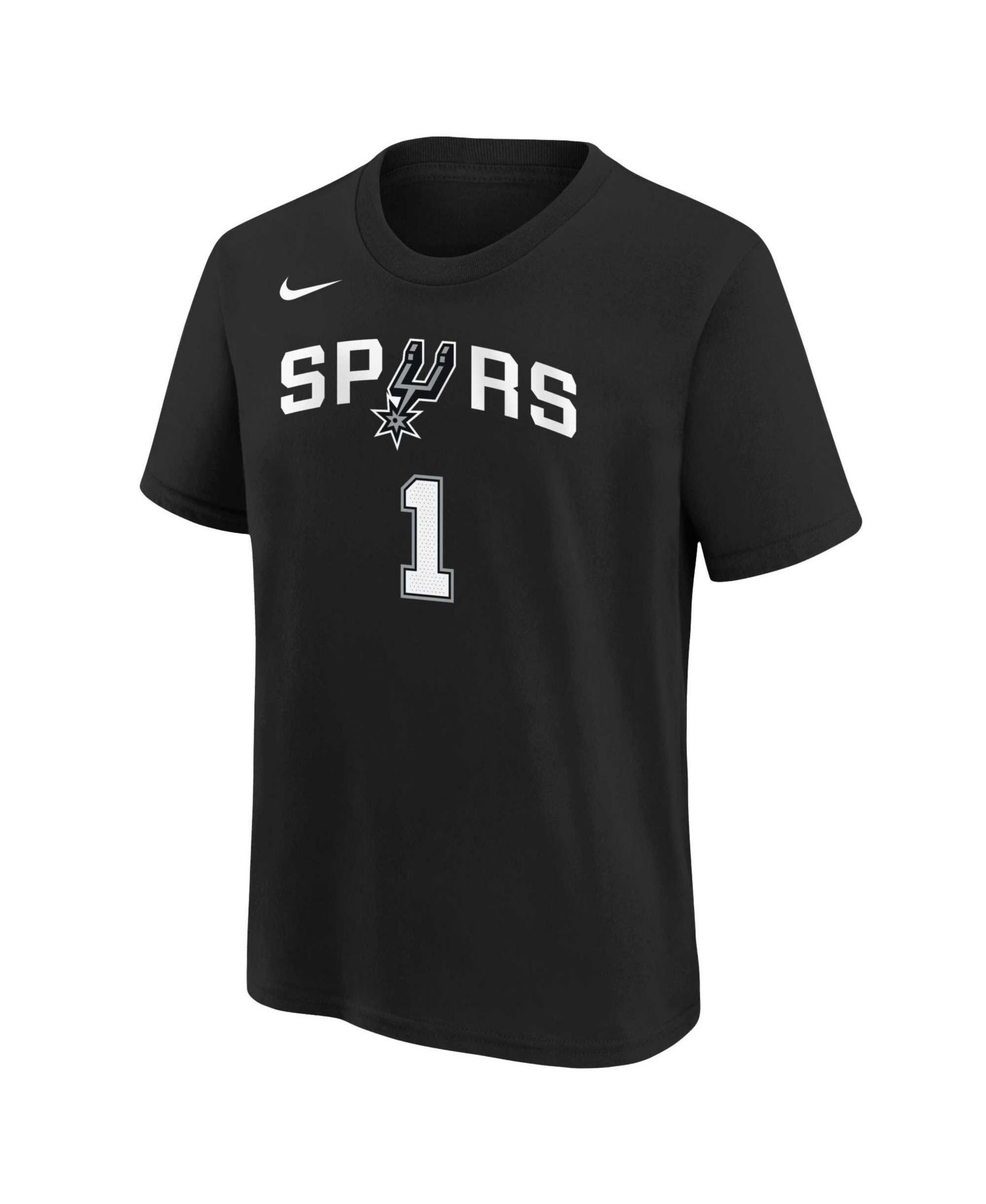 Big Boys and Girls Victor Wembanyama Black San Antonio Spurs Icon Name & Number T-Shirt