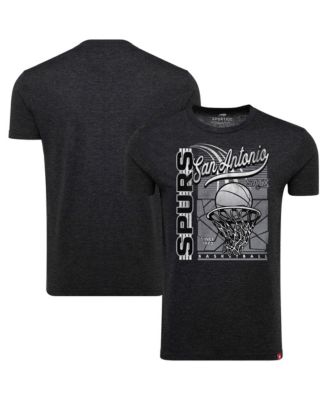 Men's and Women's Black San Antonio Spurs Comfy Waycross Tri-Blend T-Shirt