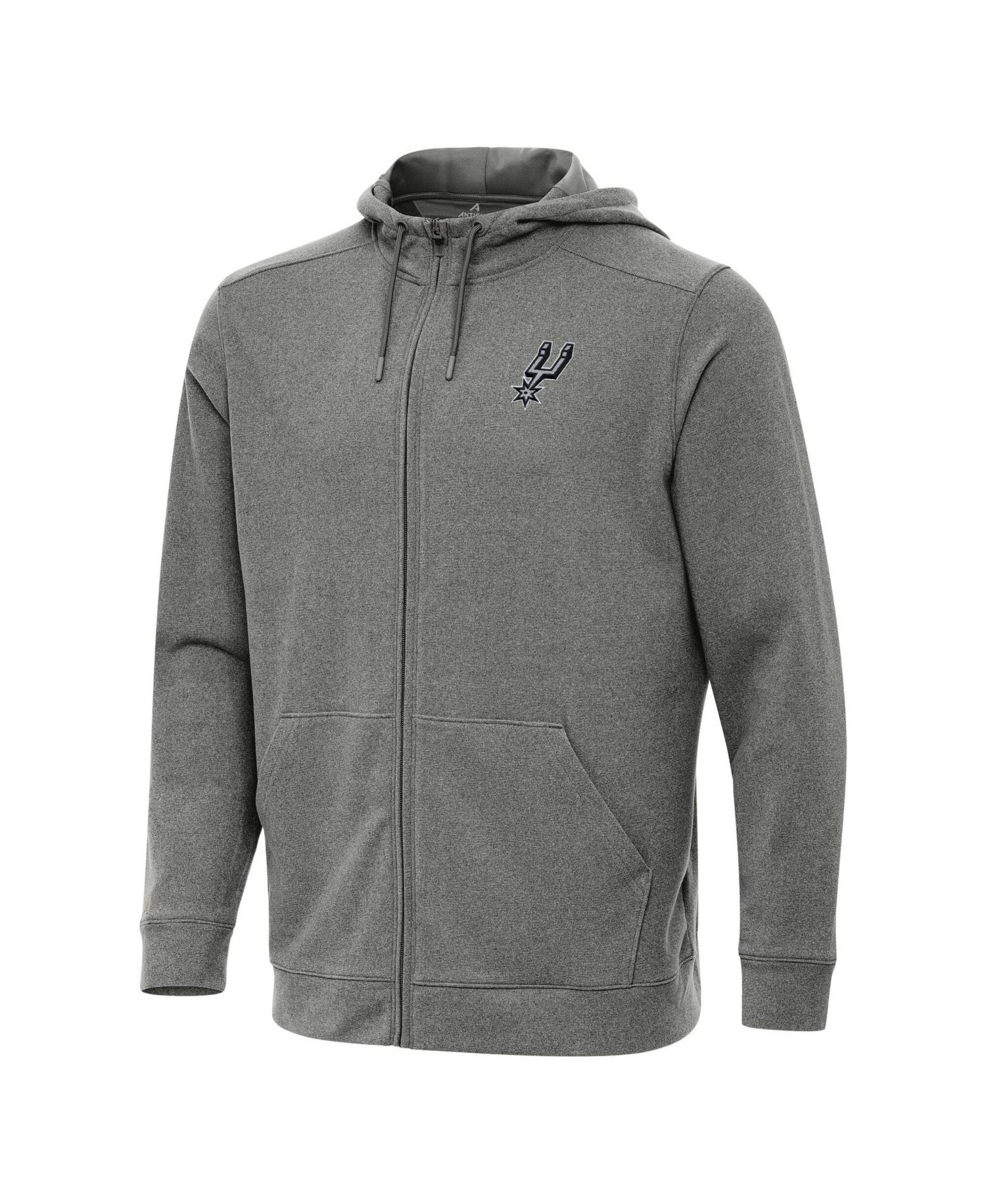 Men's Heather Charcoal San Antonio Spurs Effortless Full-Zip Hoodie Jacket