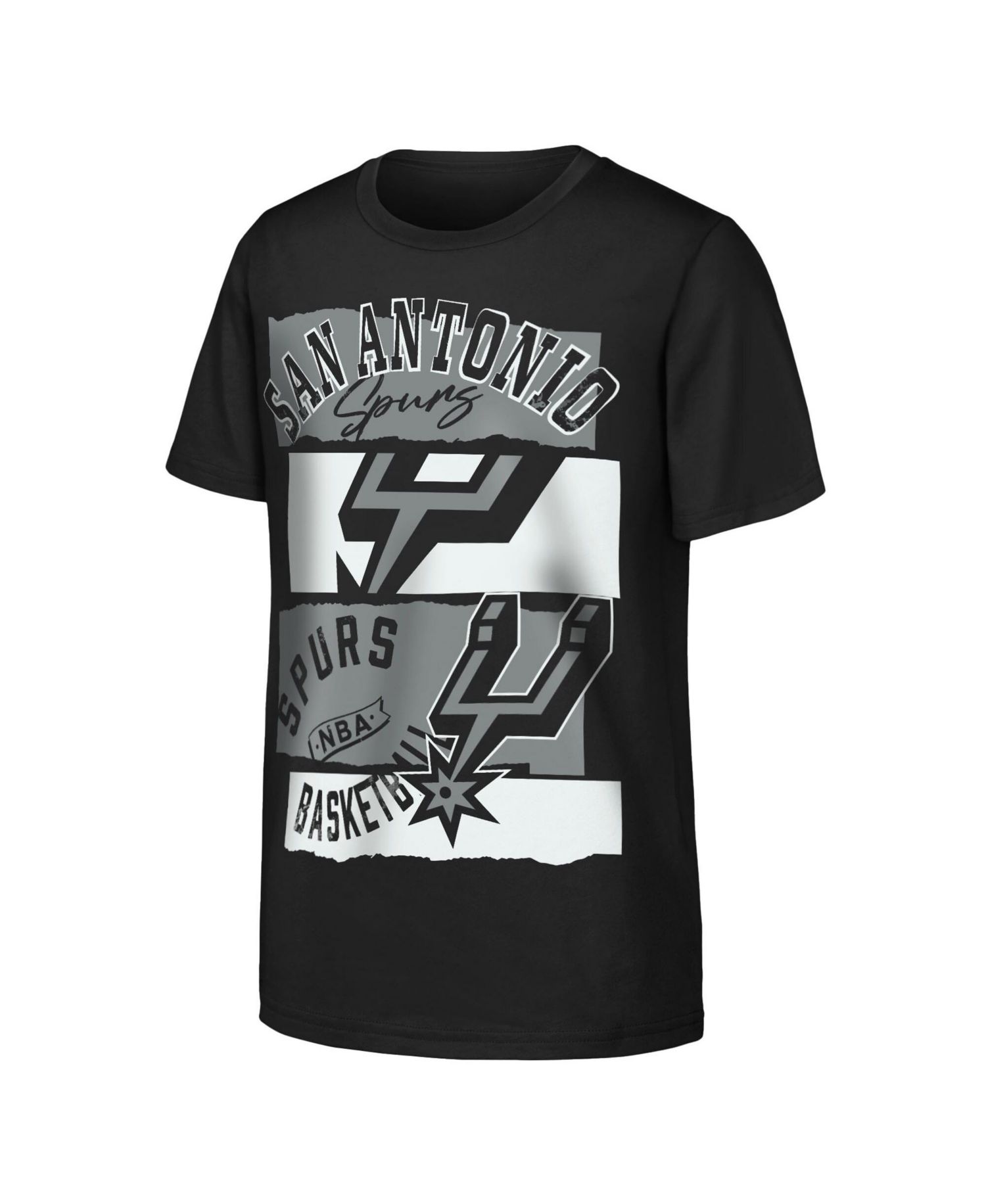 Big Boys and Girls Black San Antonio Spurs In The Paint T-Shirt