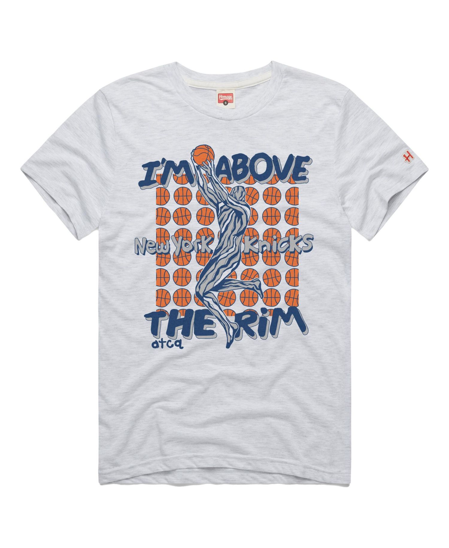 Men's Homage Ash New York Knicks A Tribe Called Quest x NBA I'm Above The Rim Tri-Blend T-Shirt