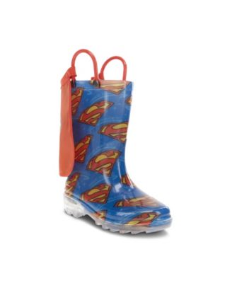 Kids Superman Lighted Rain Boot