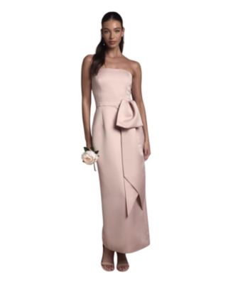 Women's Bandeau Bow-Waist Maxi Dress